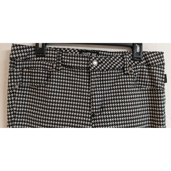 Tripp NYC Daang Goodman Black & White Houndstooth Skinny Leg Punk Jeans 11 - Picture 6 of 16